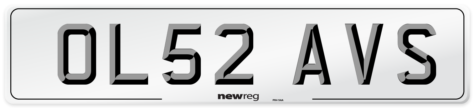 OL52 AVS Number Plate from New Reg